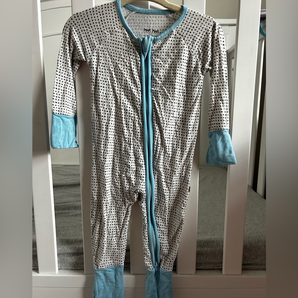 Little Sleepies polka dot zippy 0-3 months